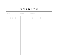 감사일일보고서 감사일일보고서